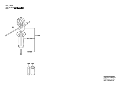 Diagram 2 Diagram and Parts List for GSB19-2RE 3 601 A7B 570 Bosch Impact Driver