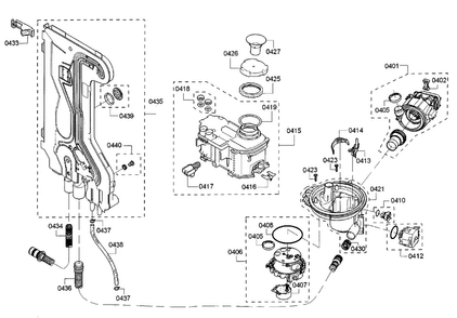 Pump Diagram and Parts List for SHE8PT55UC 05 Bosch Dishwasher