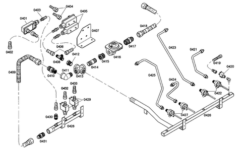 Valves Assy Diagram and Parts List for PRG484ECG04  Thermador Range