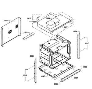 Cabinet Assy Diagram and Parts List for HBL3460UC 07 Bosch Wall Oven
