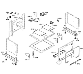 Cabinet Diagram and Parts List for PRD304EG 11 Thermador Range