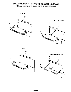 Drawer Panel Support Assembly Diagram and Parts List for WD27QB  Thermador Warming Drawer