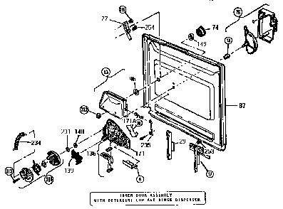 Section 4 Diagram and Parts List for THD122  Thermador Dishwasher