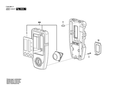 Diagram Diagram and Parts List for LD3 F 034 K69 L11 Bosch Laser Level