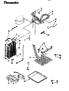 Lower Unit & Tubing Diagram and Parts List for TSS48DAW-06  Thermador Refrigerator