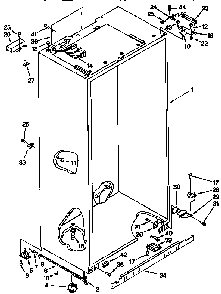 Cabinet Diagram and Parts List for TSS36QBW00  Thermador Refrigerator