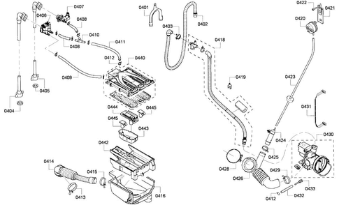 Pump Assy Diagram and Parts List for WFVC3300UC 19 Bosch Washer