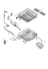 Racks Diagram and Parts List for SHU4016UC 06 Bosch Dishwasher