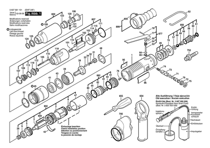 Section 1 Diagram and Parts List for 0607661101  Bosch Wrench