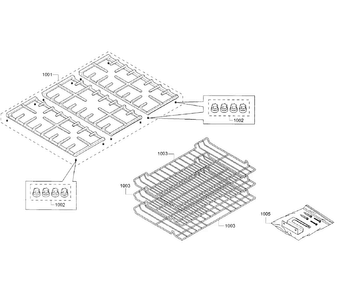 Rack Diagram and Parts List for HGI8054UC 03 Bosch Range