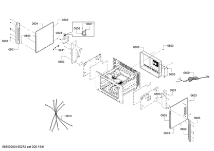 Diagram 6 Diagram and Parts List for HMB50152UC-05  Bosch Microwave