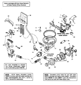 Component Assy Diagram and Parts List for SHX99B06UC 14 Bosch Dishwasher