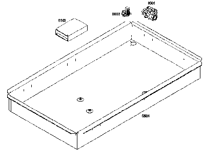 Cabinet Parts Diagram and Parts List for NGP945UC 01 Bosch Cooktop