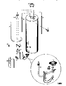 40 Gal. High Altitude Diagram and Parts List for 153334444  Kenmore Water Heater