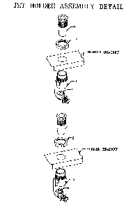 Jet Holder Assembly Diagram and Parts List for SGCS304RS  Thermador Cooktop