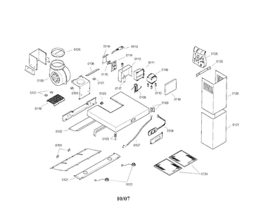 Vent Hood Diagram and Parts List for DKE9405MUC 01 Bosch Range Hood
