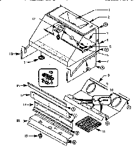 Model Ph48hqs Diagram and Parts List for PH48HQS  Thermador Range Hood