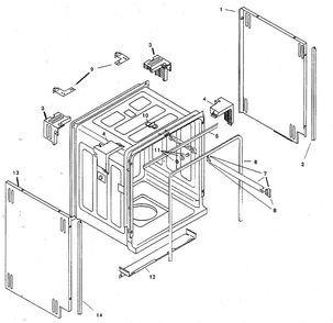 Tank Assy Diagram and Parts List for SHU3306UC 06 Bosch Dishwasher