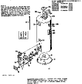 Replacement Parts Diagram and Parts List for 153336710  Kenmore Water Heater