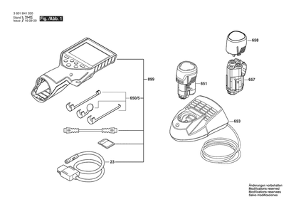Part Location Diagram of 2607225145 Bosch Fast Charger Rok 230/10,8v, 30 Min.