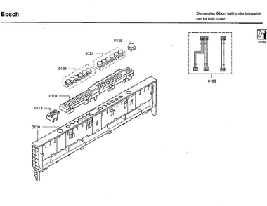 Control Panel Diagram and Parts List for SHX7ER55UC 44 Bosch Dishwasher