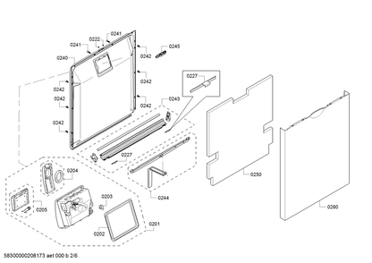 Diagram 2 Diagram and Parts List for SHS863WD2N-10  Bosch Dishwasher