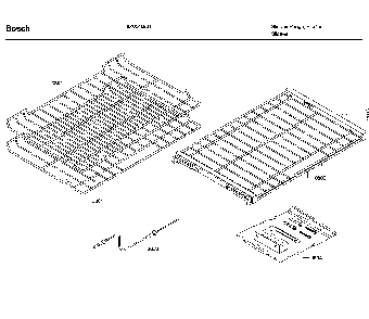 Rack Diagram and Parts List for HIIP054U 04 Bosch Range