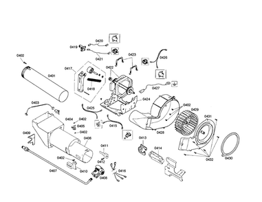 Heater/motor/fan Wheel Diagram and Parts List for WTMC3521UC 03 Bosch Dryer