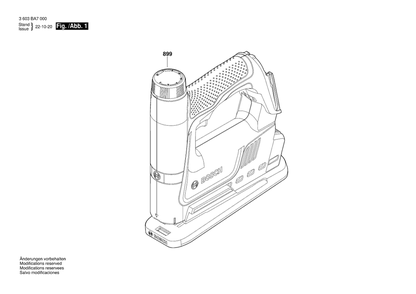 Diagram Diagram and Parts List for 3603BA7040  Bosch Nailer