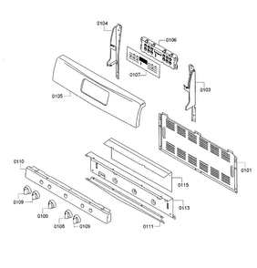 Control Panel Diagram and Parts List for HGS5053UC 07 Bosch Range