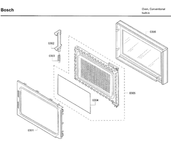 Door Asy Diagram and Parts List for HBL5760UC 09 Bosch Microwave