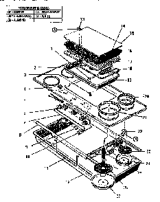 Section 3 Diagram and Parts List for CV213601  Thermador Cooktop