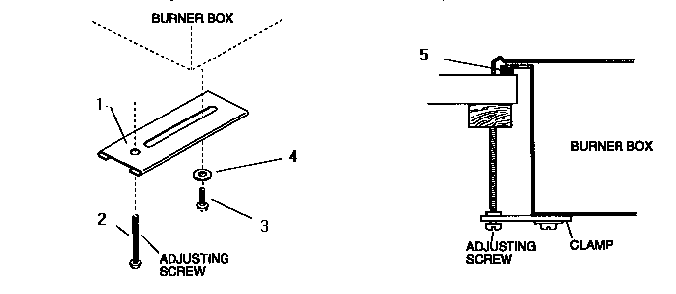 Hold-down Bracket Diagram and Parts List for SGS36GW  Thermador Cooktop