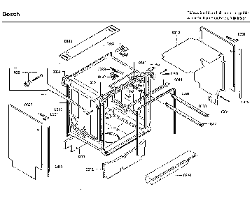 Cabinet Diagram and Parts List for SHV9PT53UC 80 Bosch Dishwasher