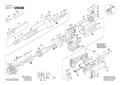 Section 1 Diagram and Parts List for GGS16 0601209139 Bosch Sander Grinder