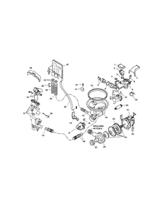 Component Assemblies Diagram and Parts List for SHI6805UC 11 Bosch Dishwasher
