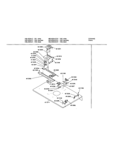 Internal Top Panel Diagram and Parts List for HBL436AUC 01 Bosch Wall Oven
