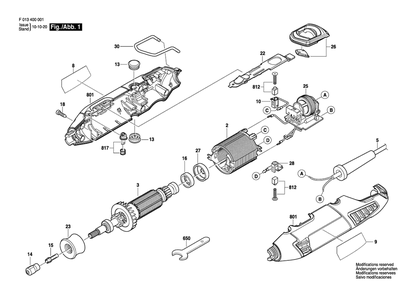 Diagram Diagram and Parts List for 4000 F 013 400 001 Bosch Router