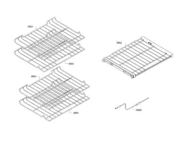 Shelf Assy Diagram and Parts List for HBN8651UC 01 Bosch Wall Oven