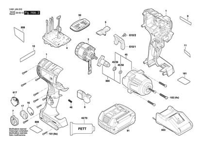 Part Location Diagram of 160021009U Bosch Tool O-RING