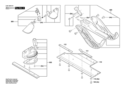 Part Location Diagram of 1609B07067 Bosch Upper guard