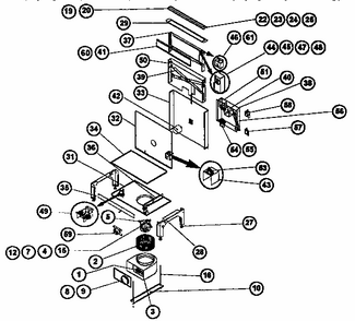 Downdraft And Vtn30rq Blower Diagram and Parts List for RES30Q  Thermador Range
