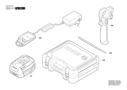 Diagram 2 Diagram and Parts List for 3603JD6000  Bosch Hammer Drill
