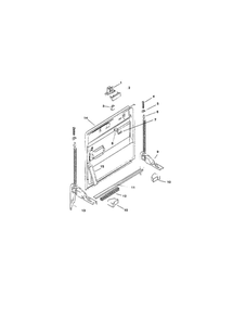 Inner Door Diagram and Parts List for SMI7052US 08 Bosch Dishwasher