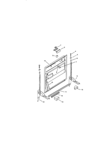 Inner Door Diagram and Parts List for SMU7056US 02 Bosch Dishwasher