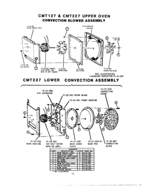13 - UPPER CONVECTION & CMT-227 LOWER CONVECT Diagram and Parts List for CMT-127  Bosch 