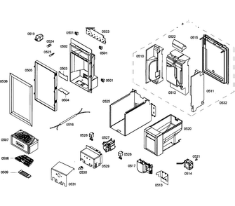 Dispenser Diagram and Parts List for T24ID80NRP 39 Thermador Freezer
