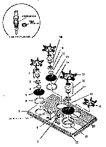 Section 7 Diagram and Parts List for GG3002  Thermador Cooktop