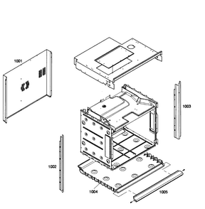 Cabinet Assy Diagram and Parts List for HBL5750UC 02 Bosch Microwave