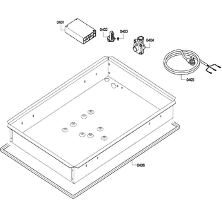 Base Diagram and Parts List for NGM5054UC 03 Bosch Cooktop